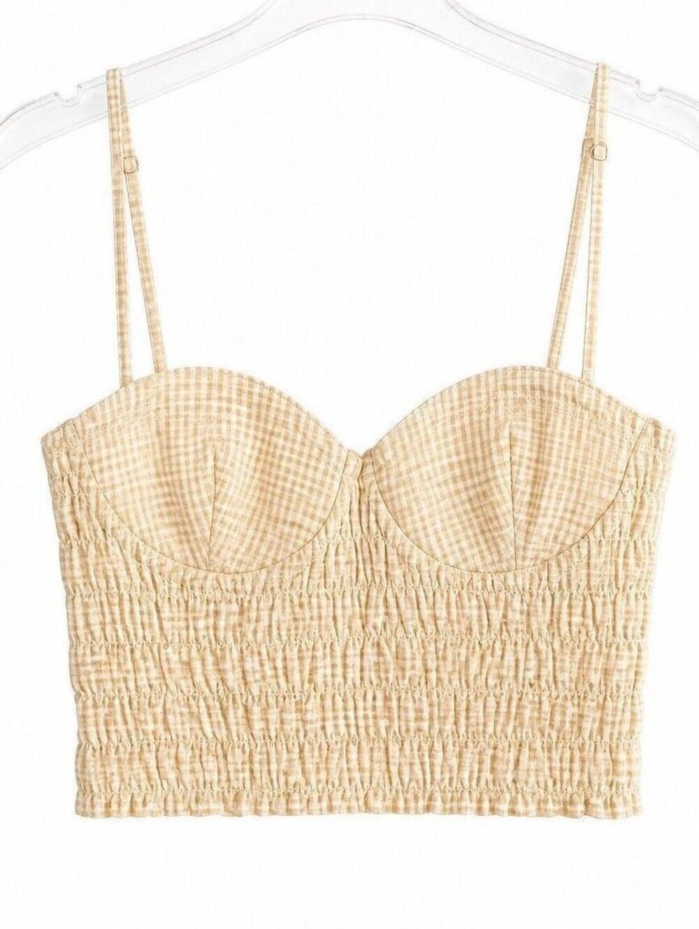 JULY SALE ZARA Gingham Bustier Top (M)